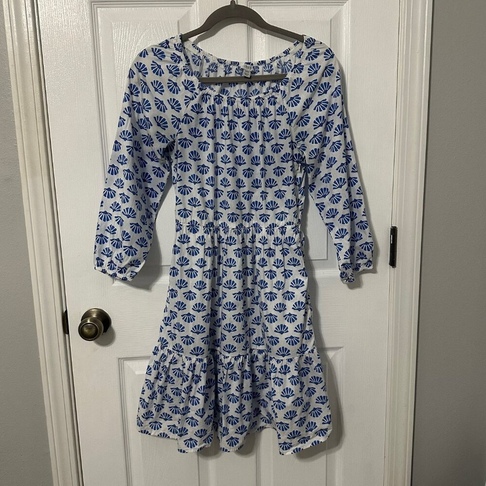 J. Crew Shell Print Summer Dress, Coastal Chic, Beachy Dress